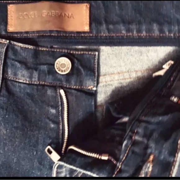DOLCE & GABBANA Men’s Runway Jeans Metallic embroidery Crown & Bee US 30 - Picture 7 of 13